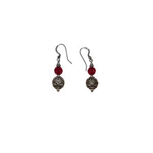 Sterling Beaded Dangle Earrings